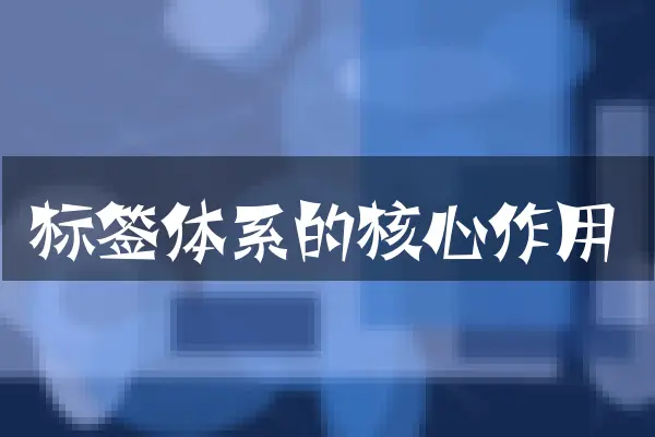 标签体系的核心作用