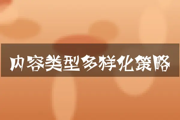 内容类型多样化策略