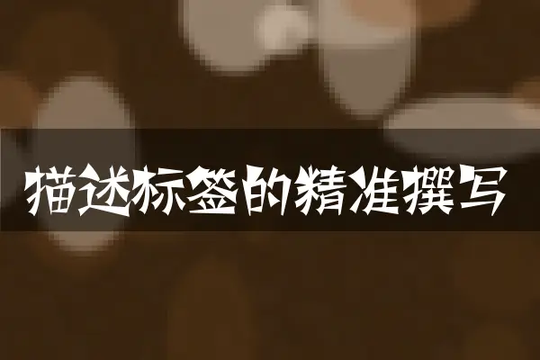 描述标签的精准撰写
